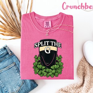 Comfort Colors® Split The G Shirt, St Patricks Day Tee, Funny Drinking Challenge T-Shirt, Beer Lover Gift, Irish Pub Crawl Apparel image 6
