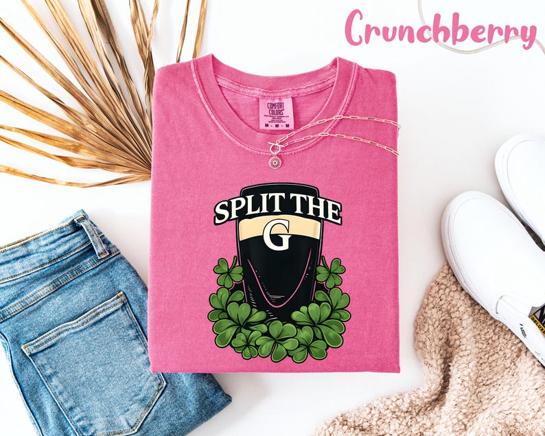 Comfort Colors® Split The G Shirt, St Patricks Day Tee, Funny Drinking Challenge T-Shirt, Beer Lover Gift, Irish Pub Crawl Apparel image 6
