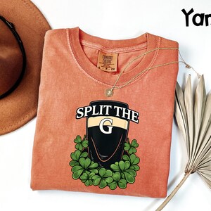 Comfort Colors® Split The G Shirt, St Patricks Day Tee, Funny Drinking Challenge T-Shirt, Beer Lover Gift, Irish Pub Crawl Apparel image 5