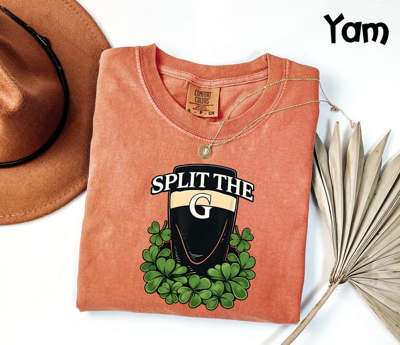 Comfort Colors® Split The G Shirt, St Patricks Day Tee, Funny Drinking Challenge T-Shirt, Beer Lover Gift, Irish Pub Crawl Apparel image 5