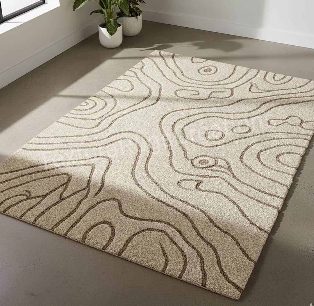 Neutral Hand Tufted Textured Area Rug| Beige and Taupe Modern ...