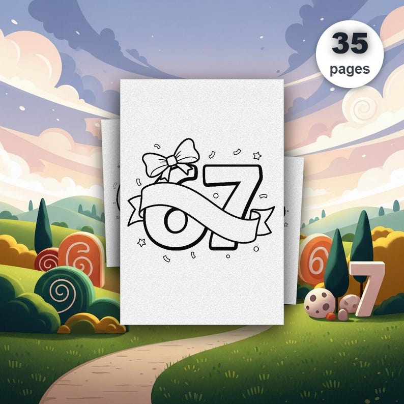67 Coloring Page, Coloring Book, Six Seven Printable, Viral 67 Coloring
