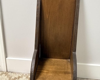 Sedia a cuore in stile cottagecore vintage, supporto per piante, sedia per bambole, sgabello, mensola in legno