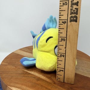 Disney Little Mermaid Flounder Mini Bean Bag Plush 7" image 2