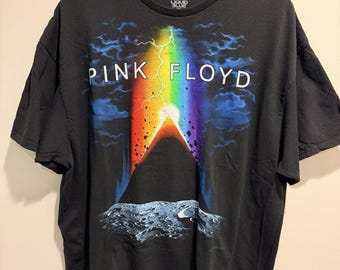 Liquid Blue Pink Floyd 2015 Solid T-Shirt Black Men's XXL