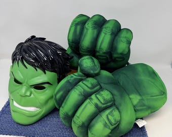 Marvel Hulk Smash Green Wearable Big Plush Hands 10” - Fast Shipping With MASK