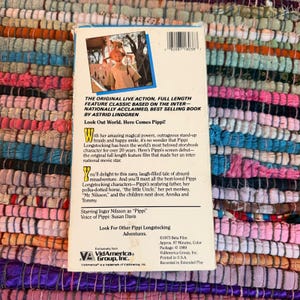 Pippi Longstocking VHS Tape (1989) Inger Nilsson image 2