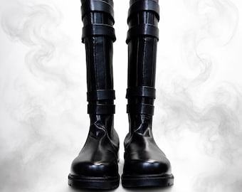 Anakin Skywalker Inspired Black Cosplay Boots Custom Made