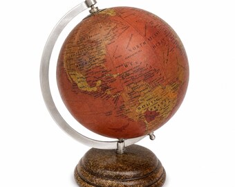 Vintage Desk Globe | Office Study Library Decor | Dark Academia Old World Map