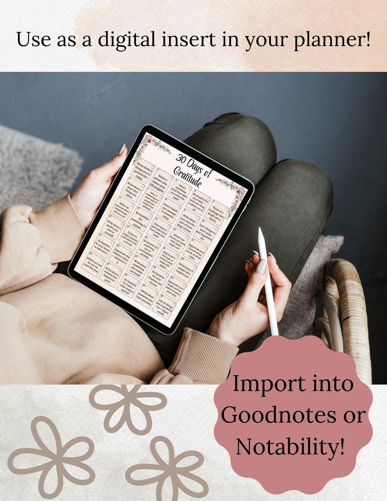 30 Days of Gratitude Challenge | Printable Gratitude Journal PDF ...