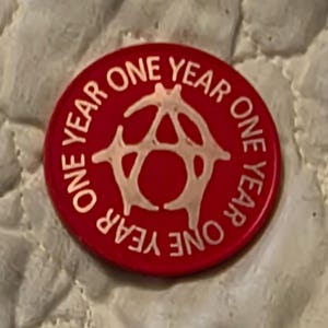1 year sobriety coin made from a feau gold coin engraved. I can paint them any color. I ship for exactly what it costs me. image 6