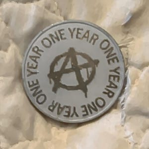 1 year sobriety coin made from a feau gold coin engraved. I can paint them any color. I ship for exactly what it costs me. image 3