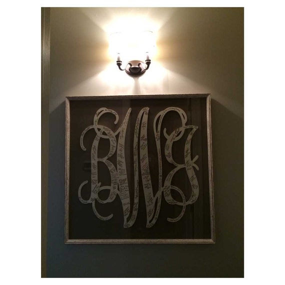 16 Inch Connected Wood Vine Script Monogram Letters Perfect For Hanging On A Wall Or Added To A Wreath And Hanging On Your Front Door