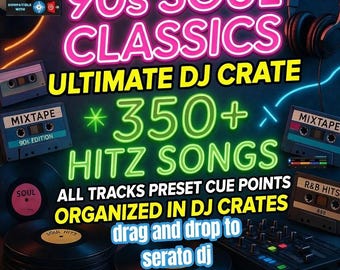 Faites glisser la caisse de DJ Soul Classic Ultimate des années 90 pour prévisualiser les chansons