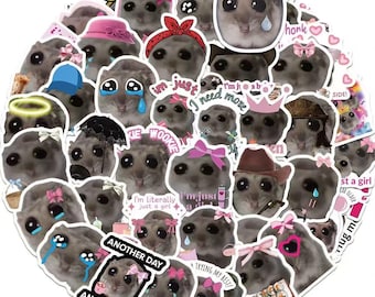 Sticker droevige hamster | Kawaii-memestickers