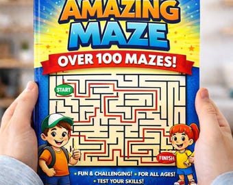Maze bundle pdf, printable kids mazes, car ride activities, summer break games