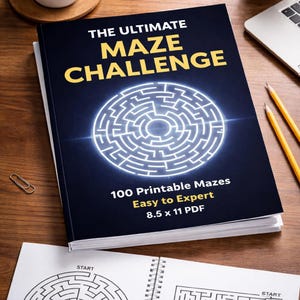 Maze Puzzle Bundle, druckbares Denkspiel PDF Pack