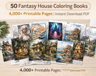 Coloring Book Bundle, 5000 Pages Coloring PDF Mega Pack