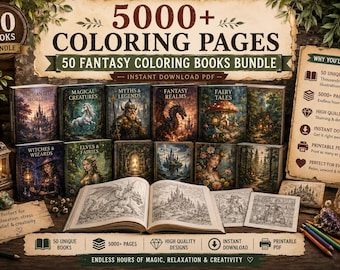 5000+ Easy & Bold Coloring Pages | Mega Bundle PDF Download