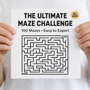 Pdf Maze Bundle, Easy To Expert Levels, Printable Brain Teaser Mazes
