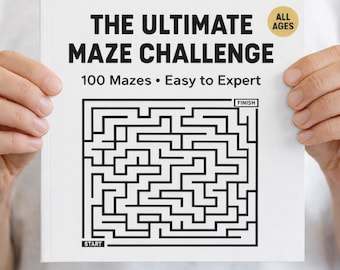 Pdf Maze Bundle, Easy To Expert Levels, Printable Brain Teaser Mazes