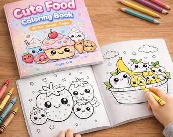 Cozy Coloring Book, kawaii coloring, simple stress relief art