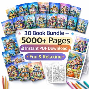 Coloring Book Bundle PDF Printable, over 5,000 pages (PDF download)
