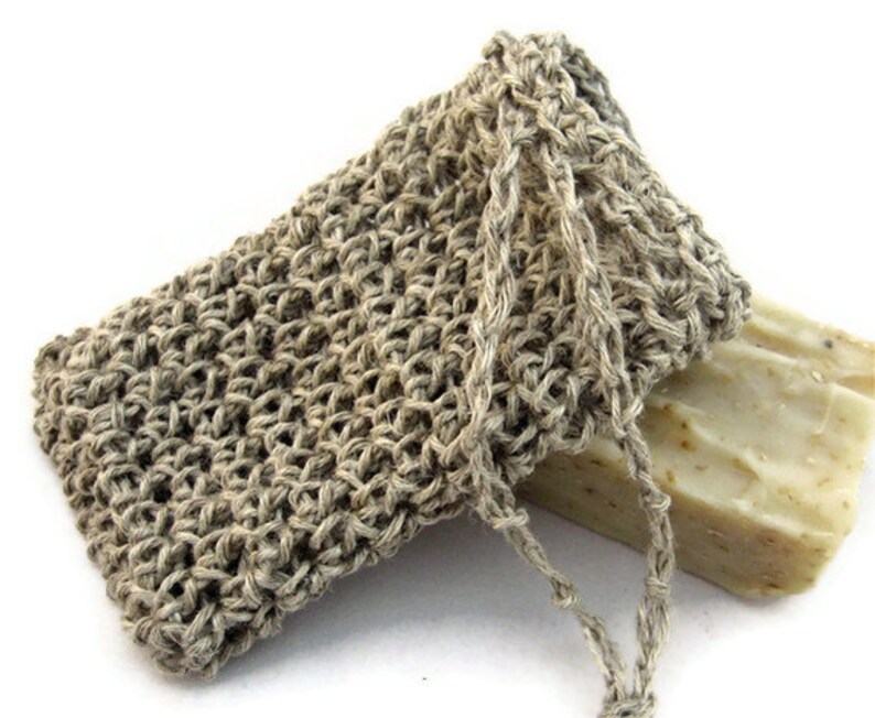 Hemp Soap Sack Beginner Crochet Pattern Soap Bag Pattern Soap Saver Crochet Pattern image 4