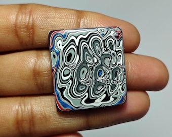 15 Cts, Fordite Cabochon: Layered Automotive Paint Gemstone (26X24X4mm) A-1167