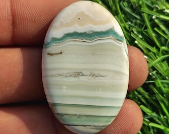 Rare !! Saturn Chalcedony Oval Cabochon Loose Gemstone Pendant(38X26X6mm) A-890