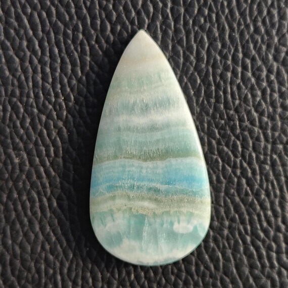 47cts. Blue Aragonite Cabochon Gemstone Handmade Making For Jewellery (Size43X22X6mm) A-799