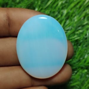 Oval Opalite Cabochon, Handmade Gemstone (37X27X5mm)