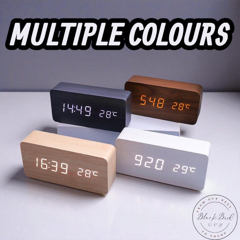 Modern Digital Clock LED, Voice Controlled, Home Decor for Office ...