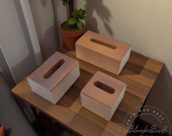 Modern Wooden Tissue Box Cover Set, for Home Decor, Organization and Storage