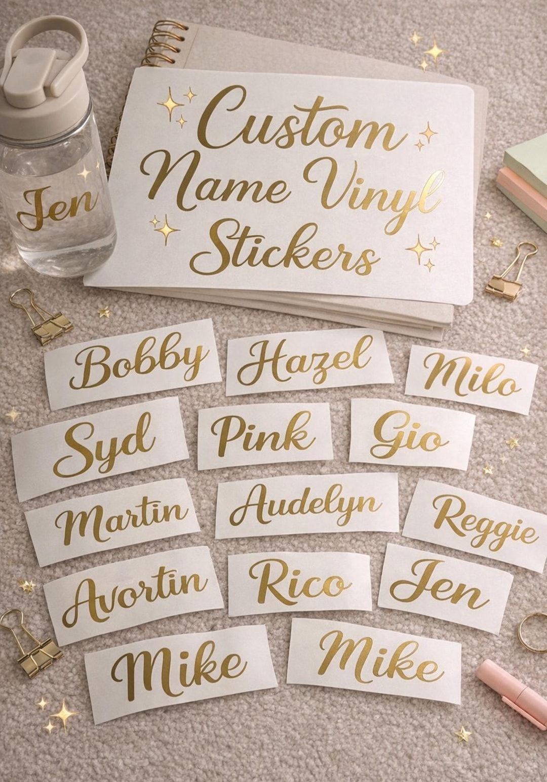 Custom Name Vinyl Sticker, Personalized Laptop Water Bottle Decal - Etsy