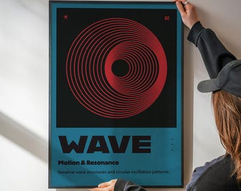 WAVE Resonance Poster – Minimal Wave Structure Print (Digital Download)
