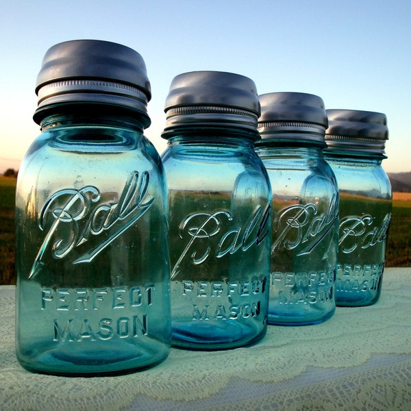 Mason Jar Solar Light Lantern LIDS - Set of 4 - High Quality