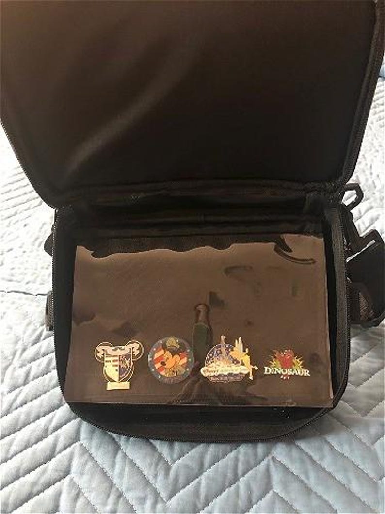 New Embroidery Sorcerer Mickey Mouse Pin Book Bag Starter Set, 20 Official Disney Trading Pins & Disney Character Lanyard FREE USA shipping image 10