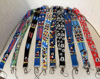 Mickey Mouse Lanyard for Disney Pins and ID Badges • 10 Styles Available