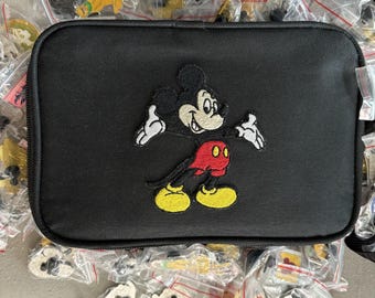New Embroidery Mickey Mouse Pin Book Bag Starter Set, 20 Disney Trading Pins & Disney Character Lanyard FREE USA shipping