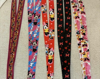 18 inch Disney's Minnie Mouse Lanyard Perfect for ID keys Pins 5 Styles to choose from Discount 1+