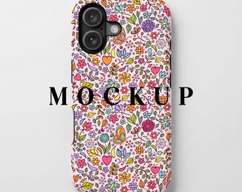 Maquette de coque pour iPhone 17, PSD résistant aux chocs magnétiques (téléchargement numérique)