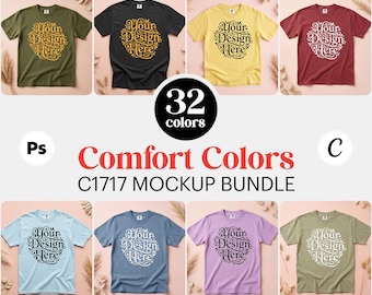 Paquete de maquetas de camisetas Comfort Colors C1717 / 32 colores (descarga digital)