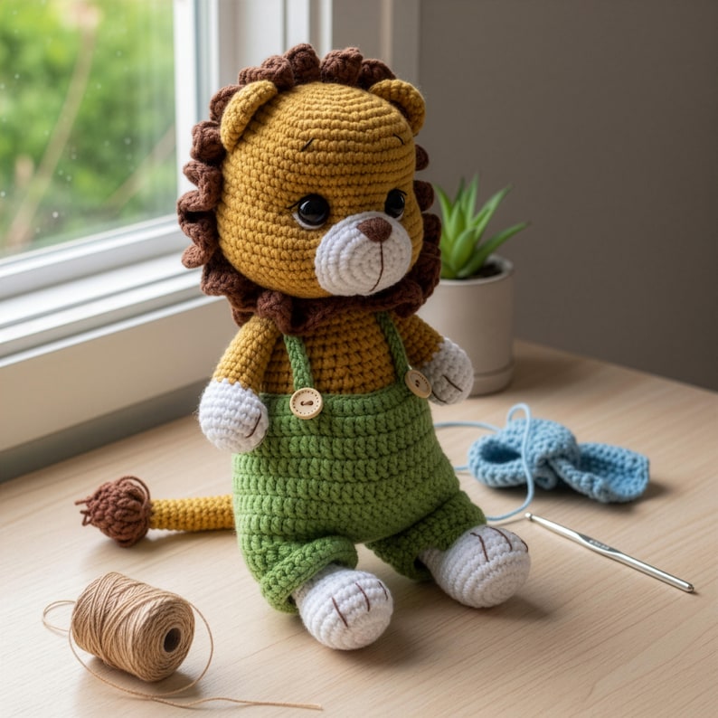 Lion Amigurumi Crochet Pattern, Stuffed Animal Toy (PDF) - Etsy
