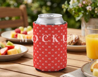 Can Cooler PSD Mockup, Full Wrap Koozie Mockup, Slim Can Cooler Template, Beverage Holder Mockup, Full Wrap Can Cooler, Drink Sleeve PSD