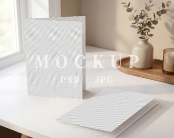 Maqueta de tarjeta de felicitación, Maqueta de tarjeta plegable PSD, Plantilla de tarjeta de felicitación plegada, Maqueta de tarjeta de invitación, Maqueta de invitación de boda PSD