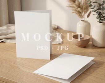 Maqueta de tarjeta de felicitación, Maqueta de tarjeta plegable PSD, Plantilla de tarjeta de felicitación plegada, Maqueta de tarjeta de invitación, Maqueta de invitación de boda PSD