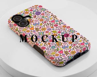Maqueta de funda para iPhone 17, maqueta de funda magnética, maqueta de funda para teléfono resistente a impactos, maqueta PSD para iPhone 17, maqueta de funda para teléfono, objeto inteligente