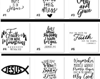 Christian Vinyl Decals - Faith, Hope, Love