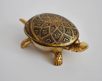 Vintage BOJ Spain Figural Turtle Hotel Lobby Bell
